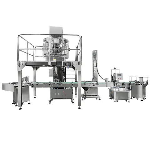 Cannabis Auto Jar Filling Capping Packaging System