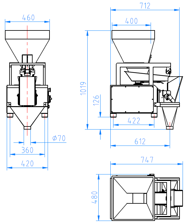 WL-P1H30 3L Single Head Weigher