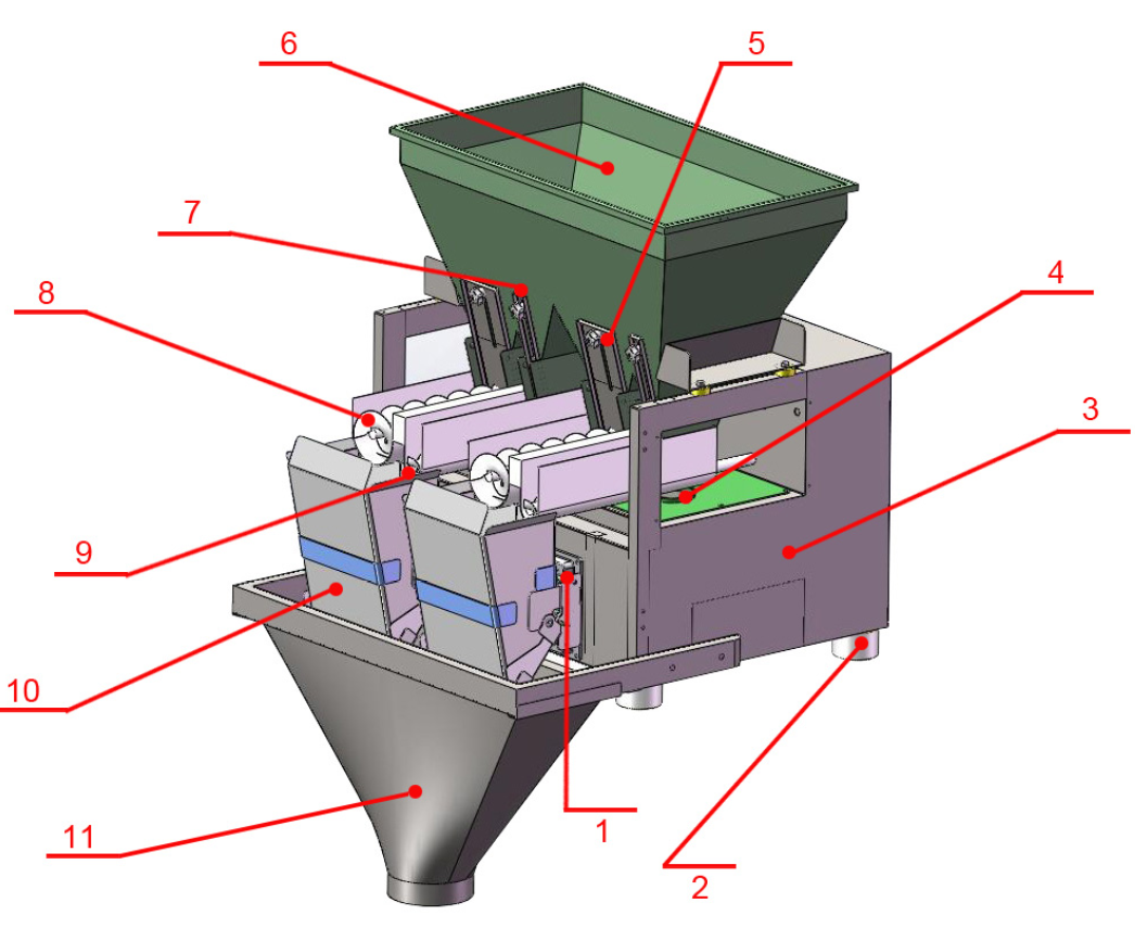 WL-P2H50A Screw 5L 2 Head Weigher