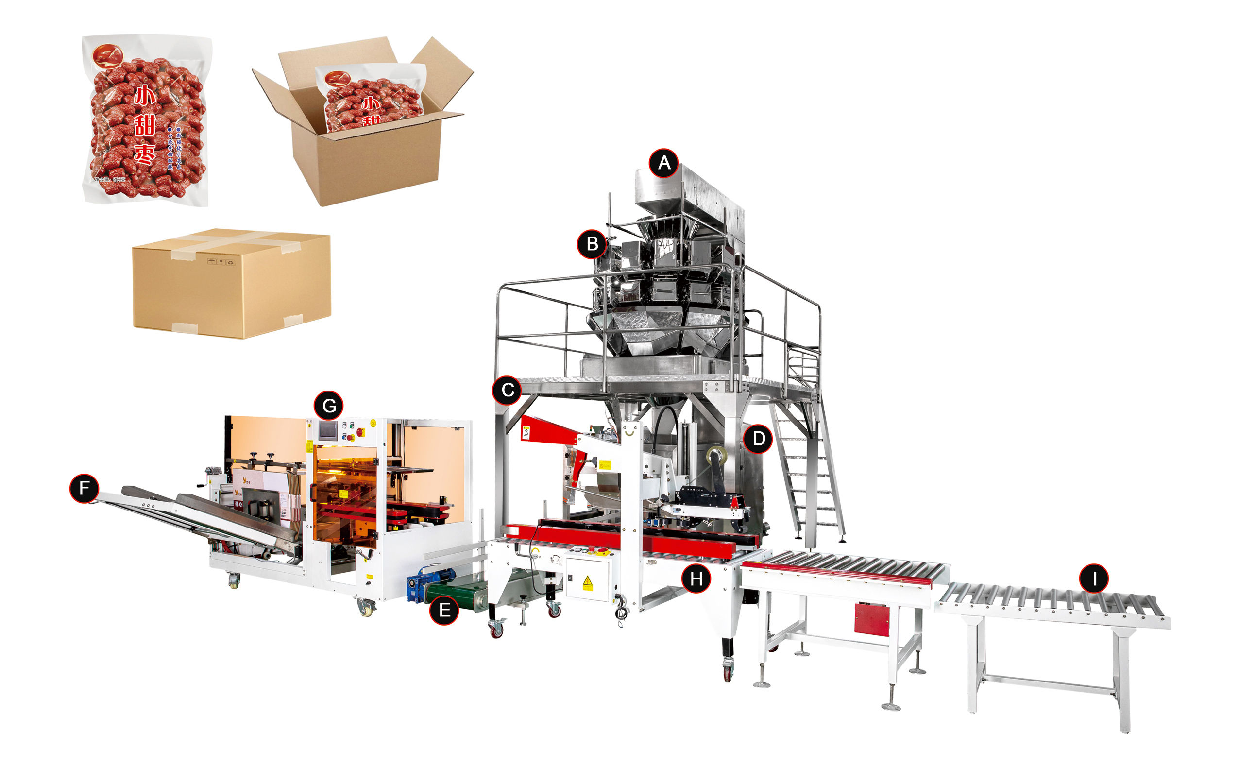 Nuts Pouch Vacuum  Carton Packaging Machine